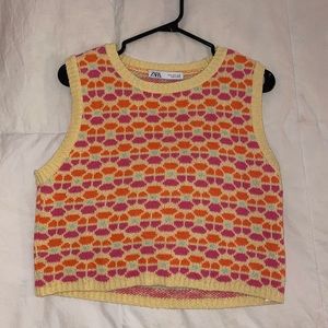 Zara cropped sweater vest